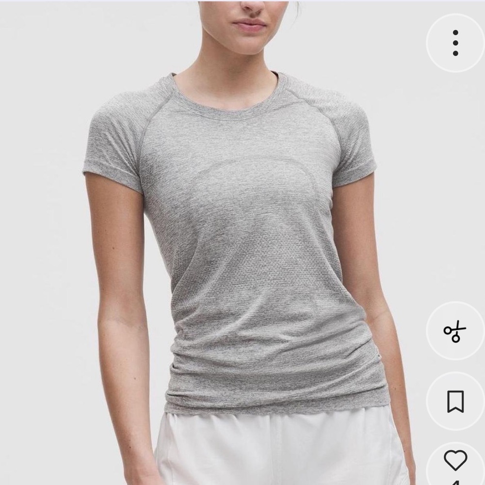Lululemon swiftly tech short sleeve slate white